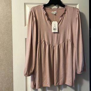 Wonderly Almostpink Long Sleeve Top